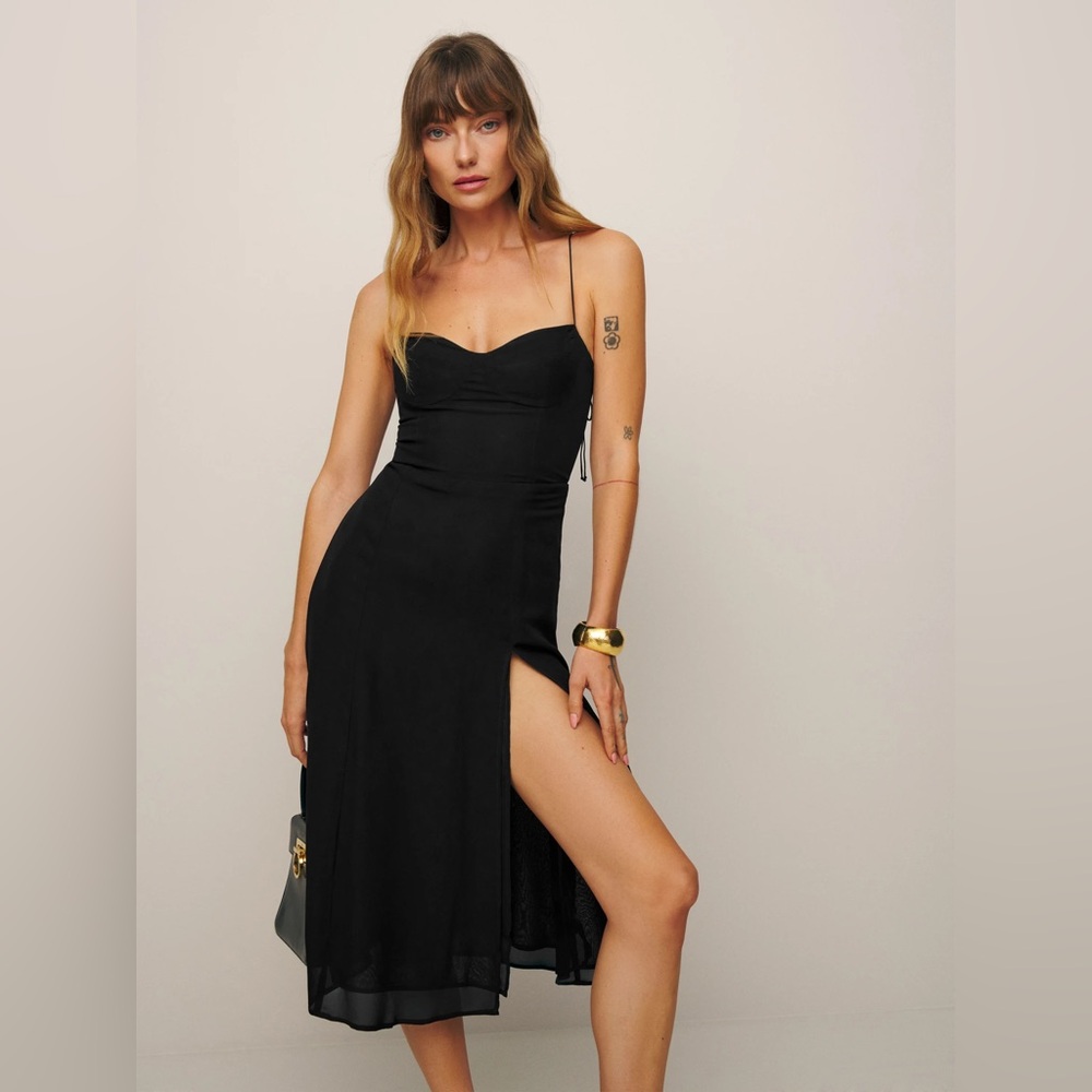 Reformation Juliette Dress - Size 8 - Black